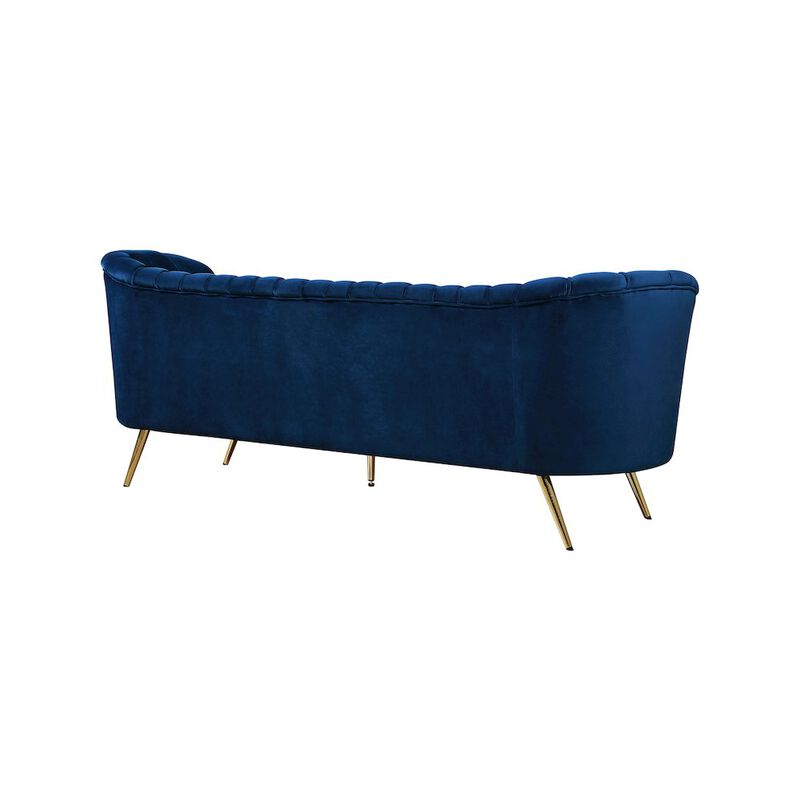 Meridian Furniture Margo Navy Velvet Sofa