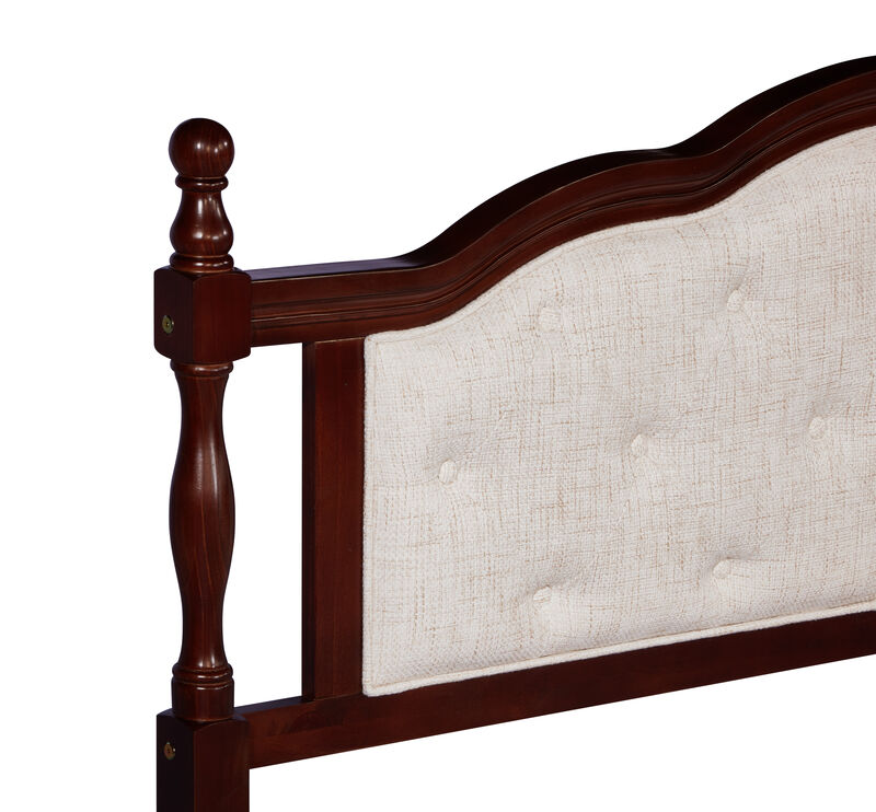 Lepvel Queen Pine wooden Bed image number 3