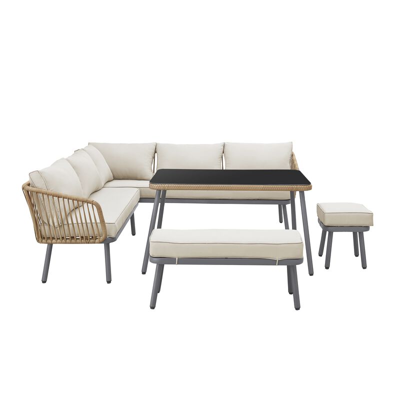 Inspired Home Brailynn  Outdoor 5pc Seating Group