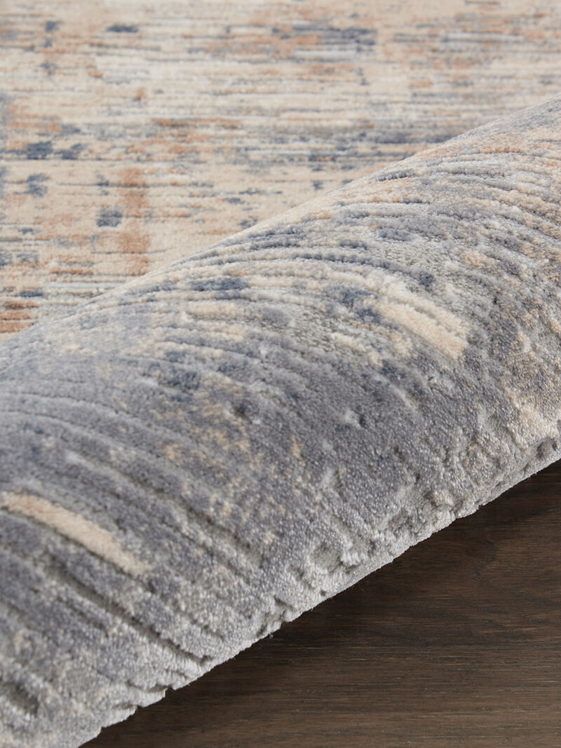 Rustic Textures RUS05 Beige/Gray 7&rsquo;10&rdquo; x Round Rug