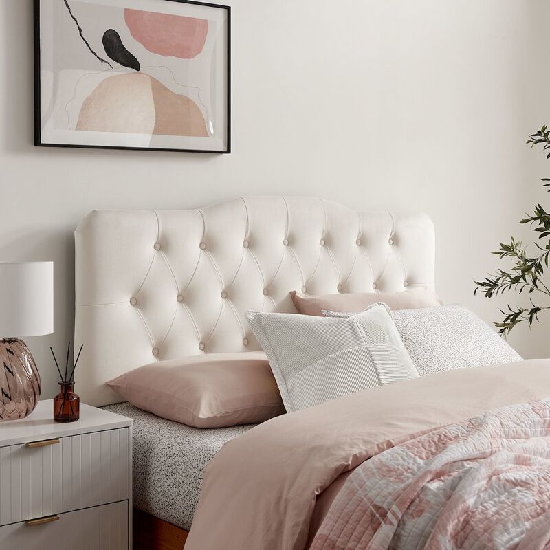 Annabel Stain-Resistant Performance Velvet Full Headboard image number 6