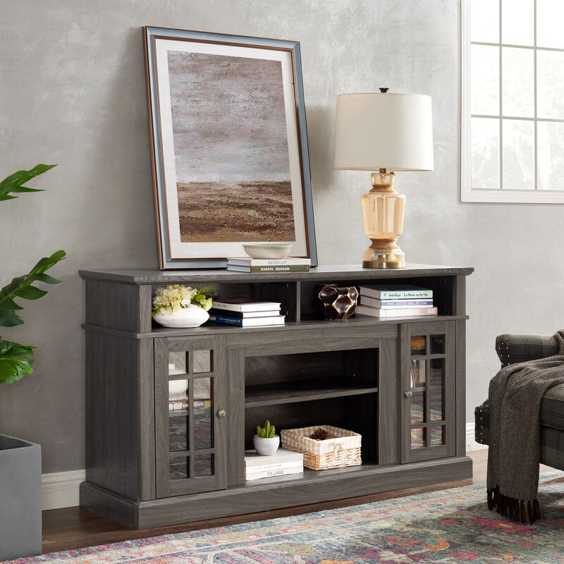 GOODSILO Classic TV Media Stand with Open and Closed Storage for 65-Inch TVs Modern Entertainment Console with Adjustable Shelves image number 6