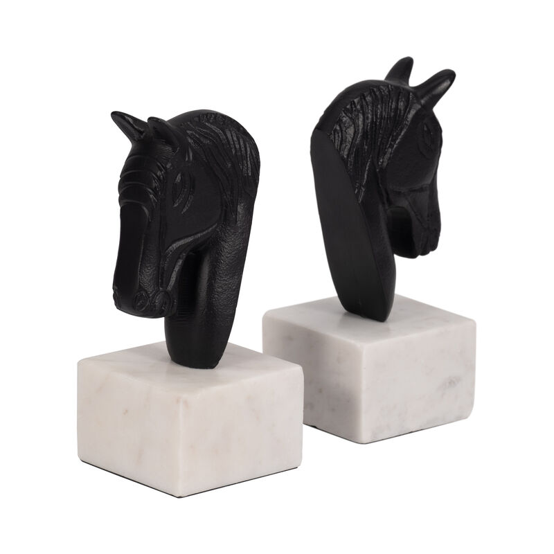 Metal S/2 Horse Head Bookends image number 2