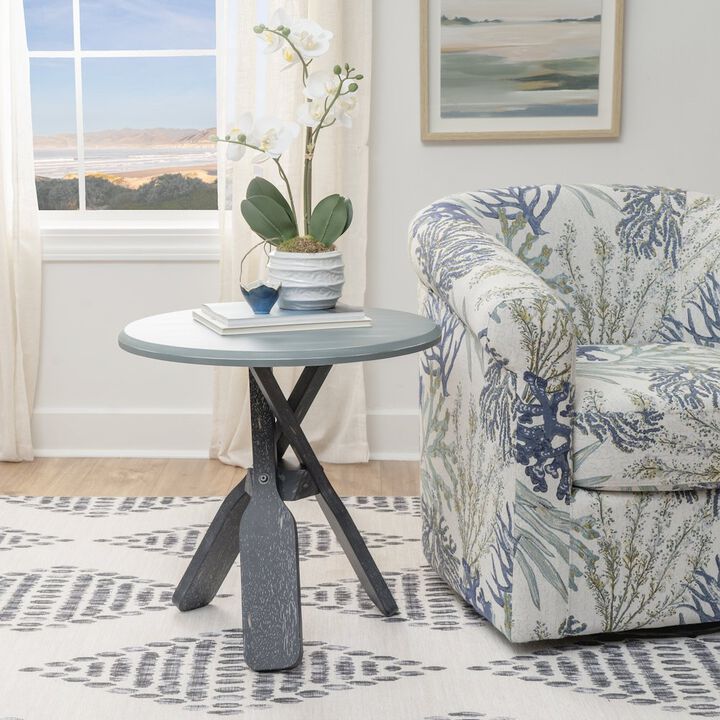 Linon Omar Side Table Grey