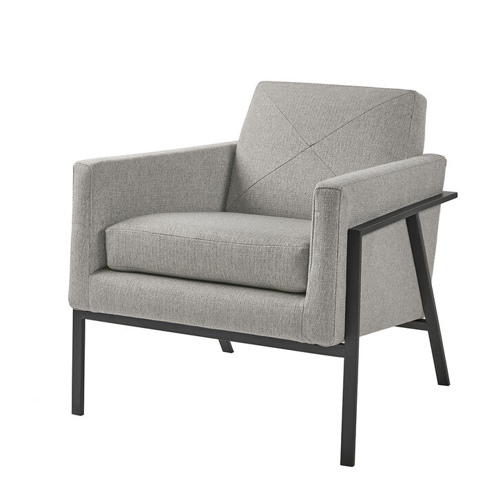 Gracie Mills Ofelia Contemporary Square Shape Seat Accent Chair