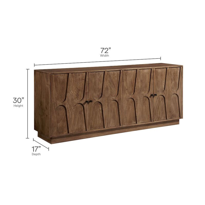 Veda 72" Mango Wood Sideboard Cabinet image number 2