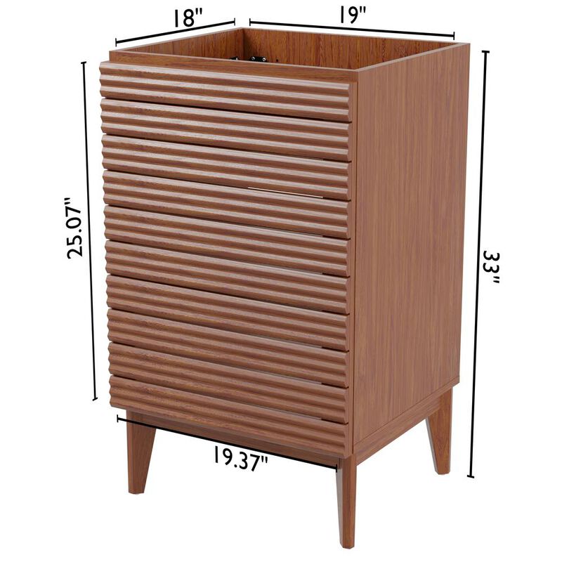 Jonathan Y 2-Shelf Bath Vanity Cabinet Only (Sink Basin Not Included)