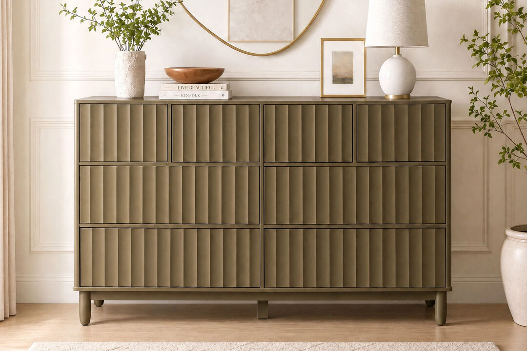 Fipet Mid Century Fluted Dresser