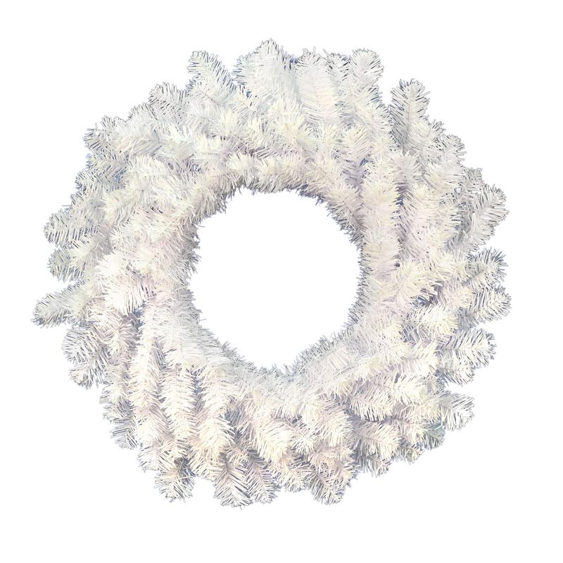 Vickerman 36" Crystal White Spruce Artificial Christmas Wreath, Unlit - Faux Spruce Christmas Wreath - Seasonal Indoor Home Decor image number 0