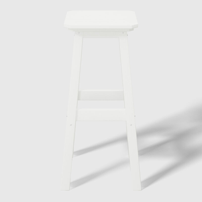 WestinTrends 29" HDPE Outdoor Patio Square Bar Stools Set of 3 image number 2