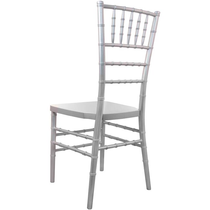 Flash Furniture Advantage Silver Resin Chiavari Chair