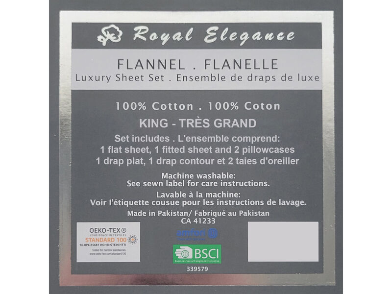 Cotton House - Flannel Sheet Set, 100% Cotton