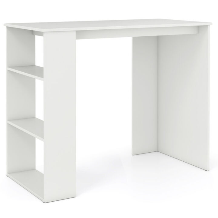 Compact Computer Desk with Built-In Bookshelf, Ideal for Small Spaces and Apartments