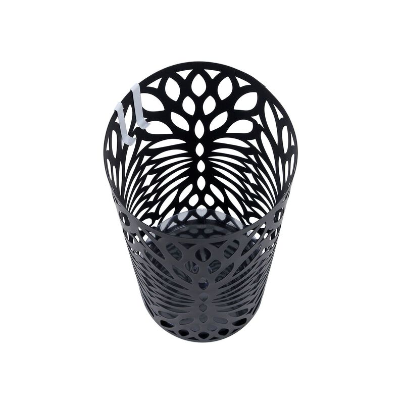 Umbrella Stand Rack Free Standing for Canes Walking Sticks 2 Hooks- Black