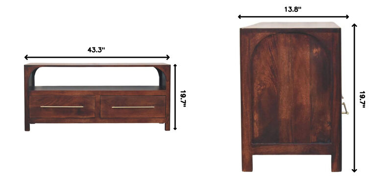 Artisan Furniture Solid Wood Larissa 2 Door Chestnut Cabinet image number 8