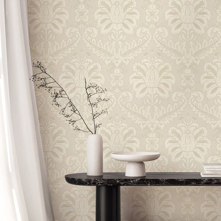 Ornamenta Damask Beige Wallpaper 35920