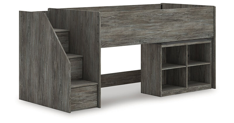Frandern Twin Loft Bed with Bookcase Storage image number 0