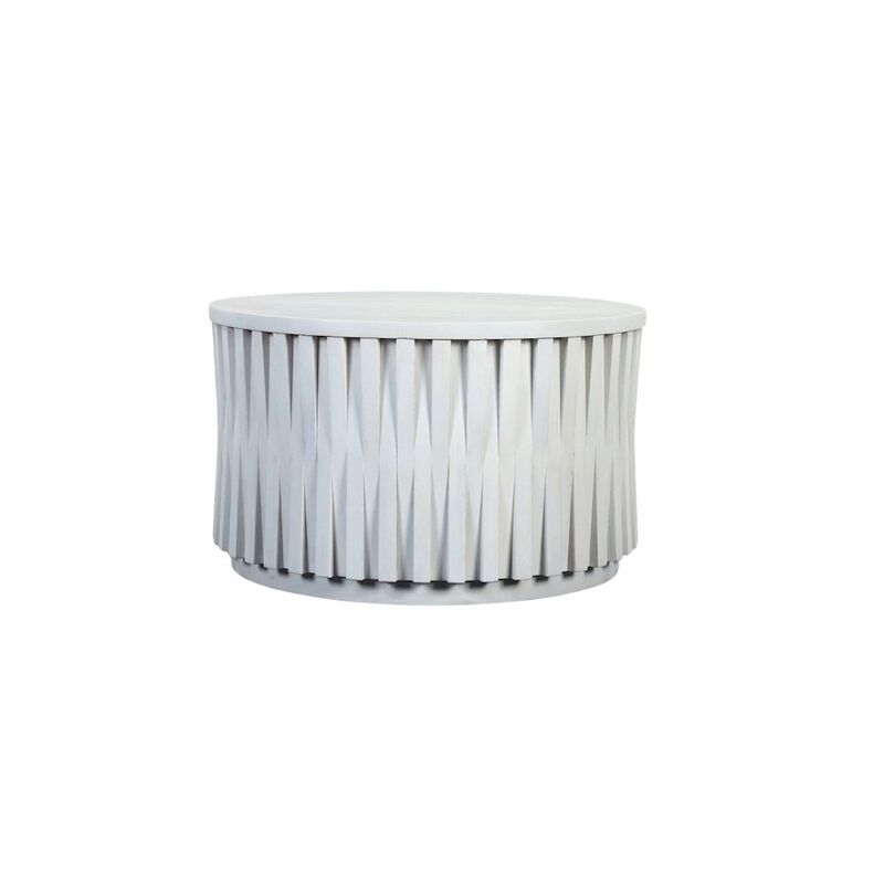 Carolina Chair & Table Hatteras Woven Coffee Table - Whitewash