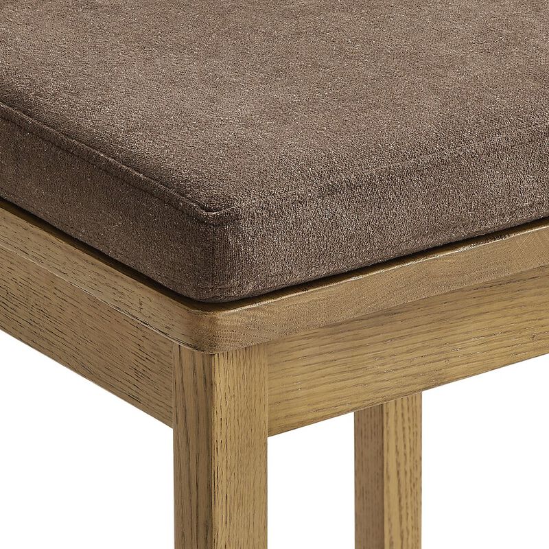 Jax Oak Wood Bar Stool With Wavy Razor Back and Cushion image number 6