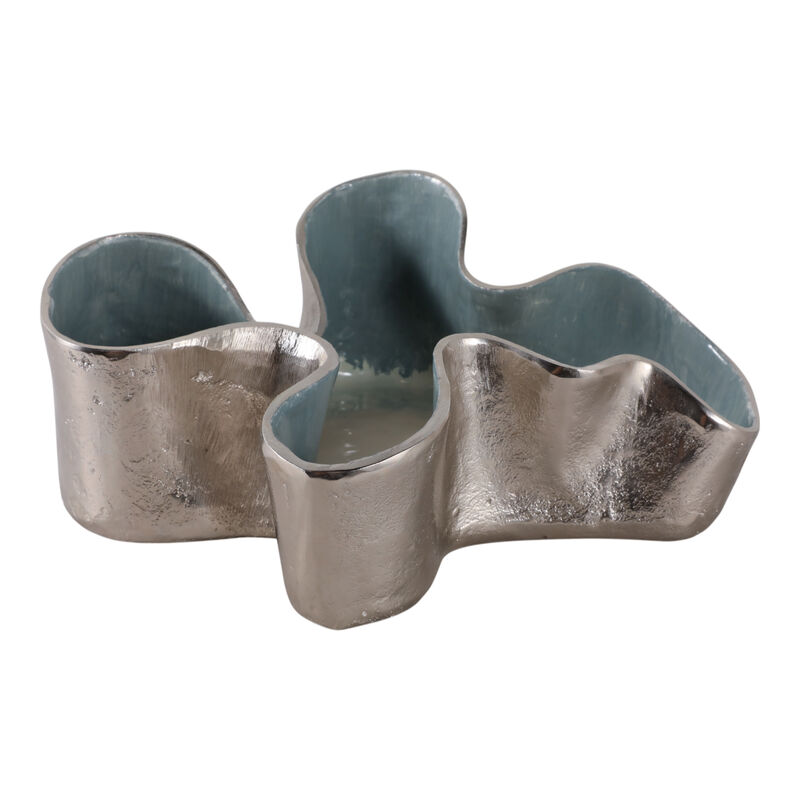 15x12 Wavy Abstract Metal Bowl image number 2