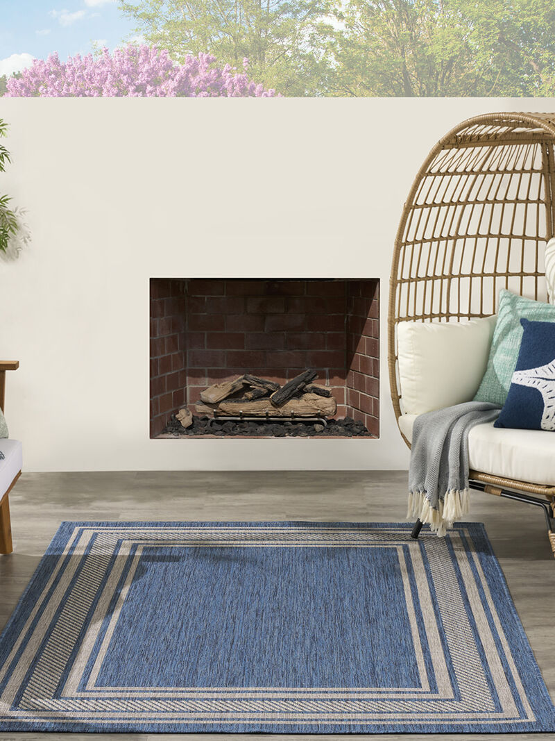 Horizon Indoor/Outdoor HOZ03 Denim 4' x 6' Rug