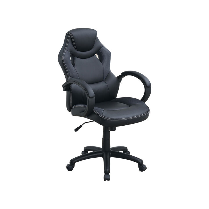 Adjustable Height Executive Office Chair, Black