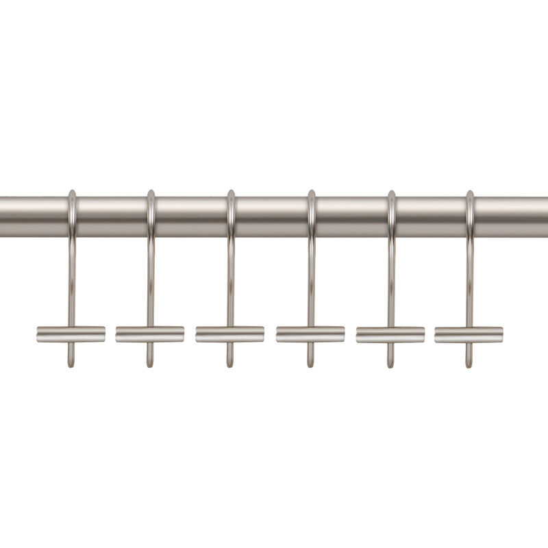 Metal Shower Curtain Hooks, Set of 12 image number 3