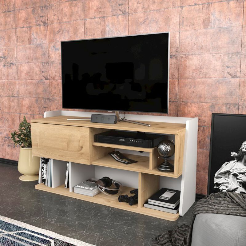 Decorotika Raca Tv Stand Sapphire Oak White