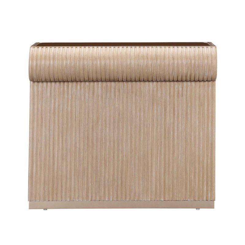 Michael Amini West Kensington End Table - Sea Salt Caramel image number 3