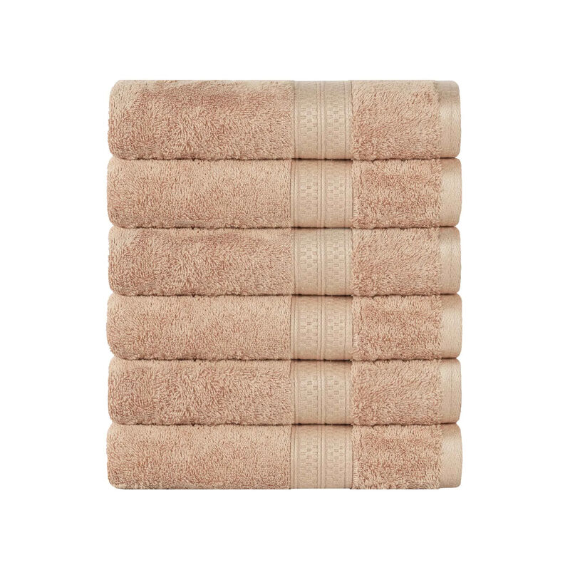 Heavyweight 6 Piece Hand Towel Set with Plush Rayon Blend Fabric image number 0