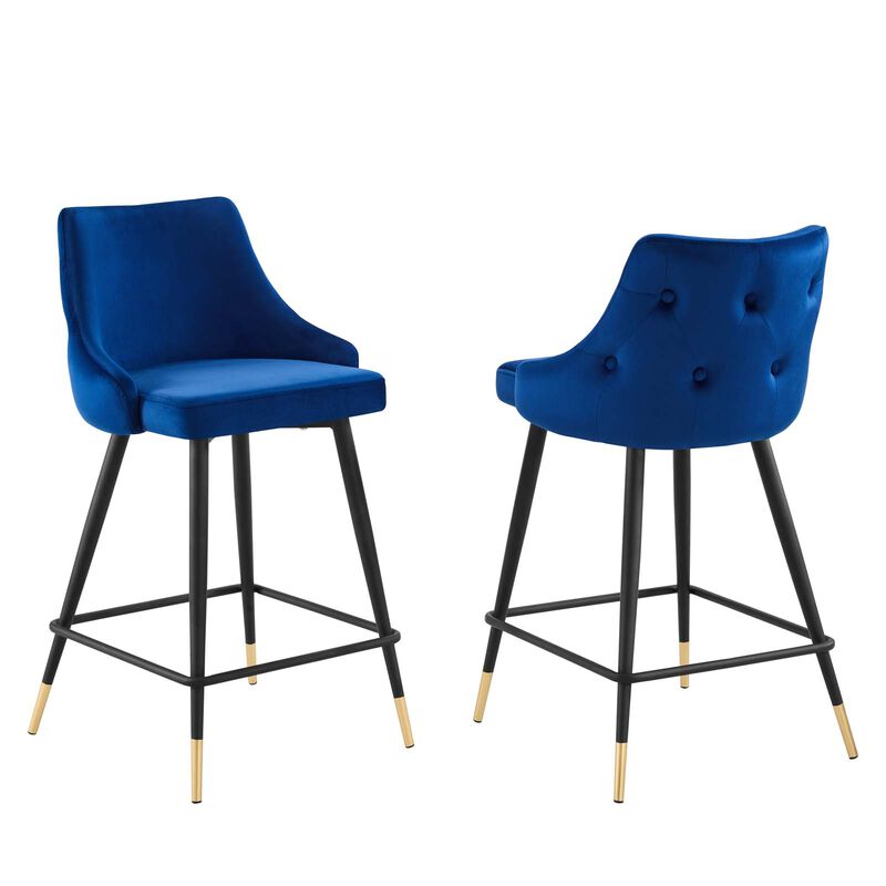 Adorn Performance Velvet Counter Stool Set of 2 image number 0