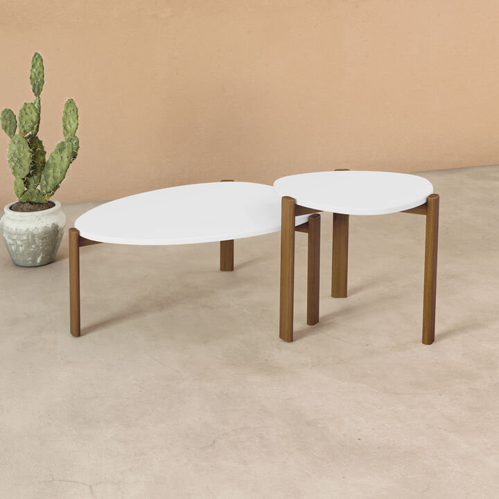 Gales White Coffee Table and End Table Set