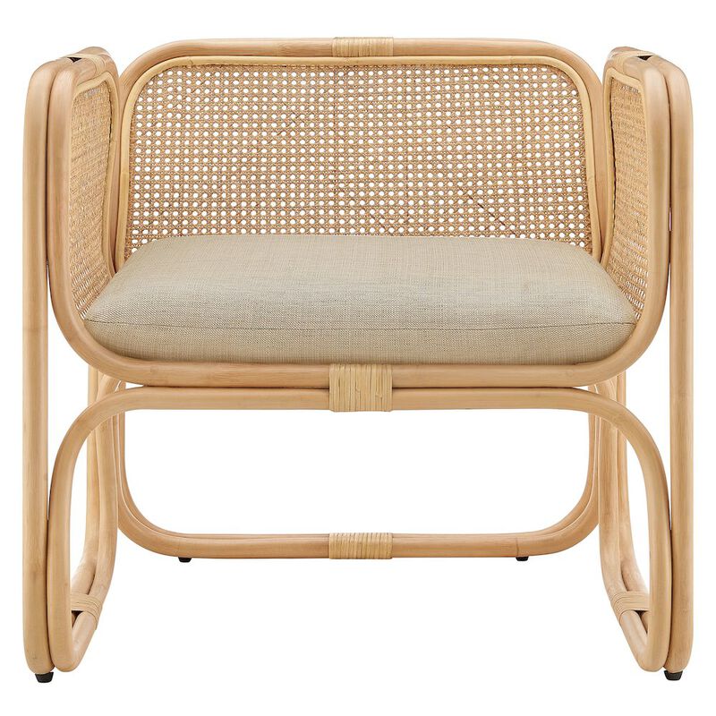 Ellis Natural Rattan Accent Armchair image number 4