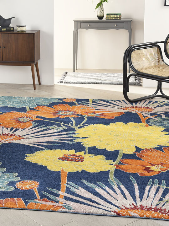 Allur ALR06 Navy/Multicolor 7'10" x 9'10" Rug