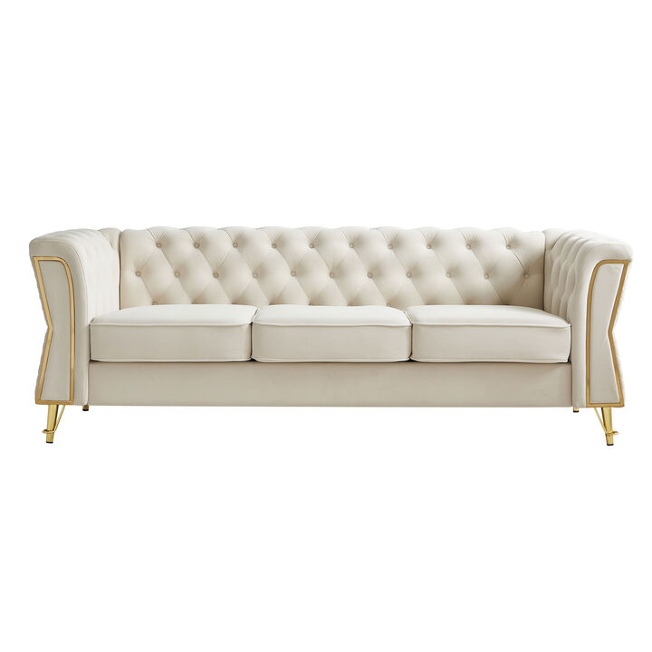 Marpwo Tufted Velvet Sofa