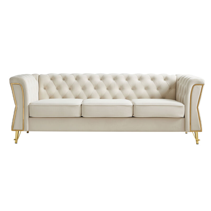 Marpwo Tufted Velvet Sofa image number 0