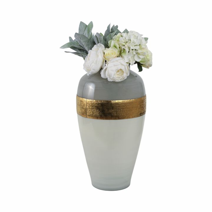 Glass 21"H Ginger Vase