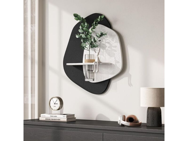 Black White Abstract Wall Art 3D Texture Decor for Living Room Bedroom Home image number 1