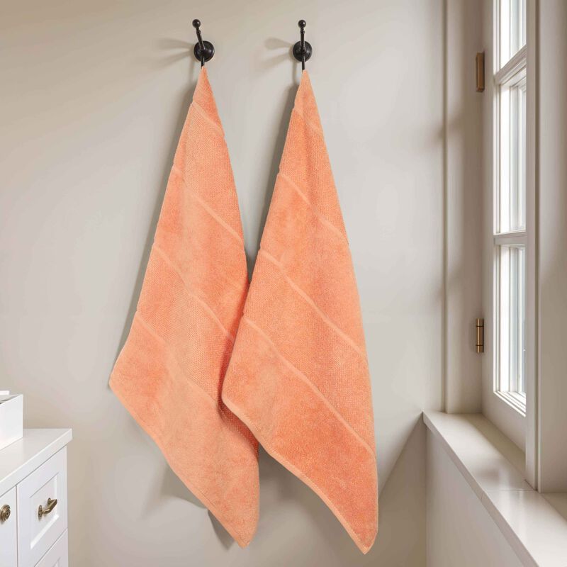 Set of 2 Smart Twist Viscose Cotton Blend Bath Sheet Towels image number 1