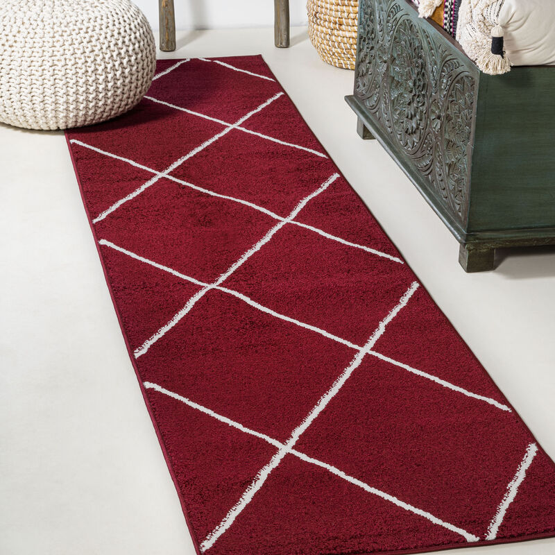 Cole Minimalist Diamond Trellis Area Rug