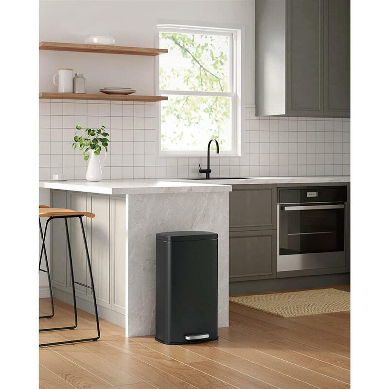 8 Gallon Step-On Trash Can – Waste Bin with Inner Bucket, Ideal for Kitchen, Pantry, or Breakroom