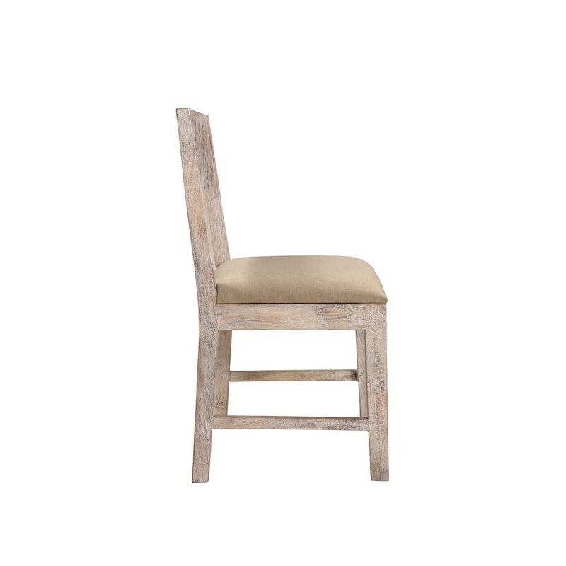 Taran Designs Jensen Carved Solid Wood Dining Chairs (Set of 2)