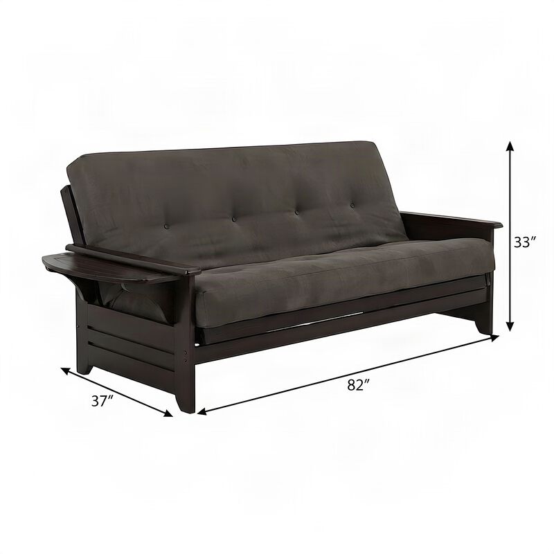 Phoenix Frame-Espresso Finish-Suede Gray Mattress image number 5
