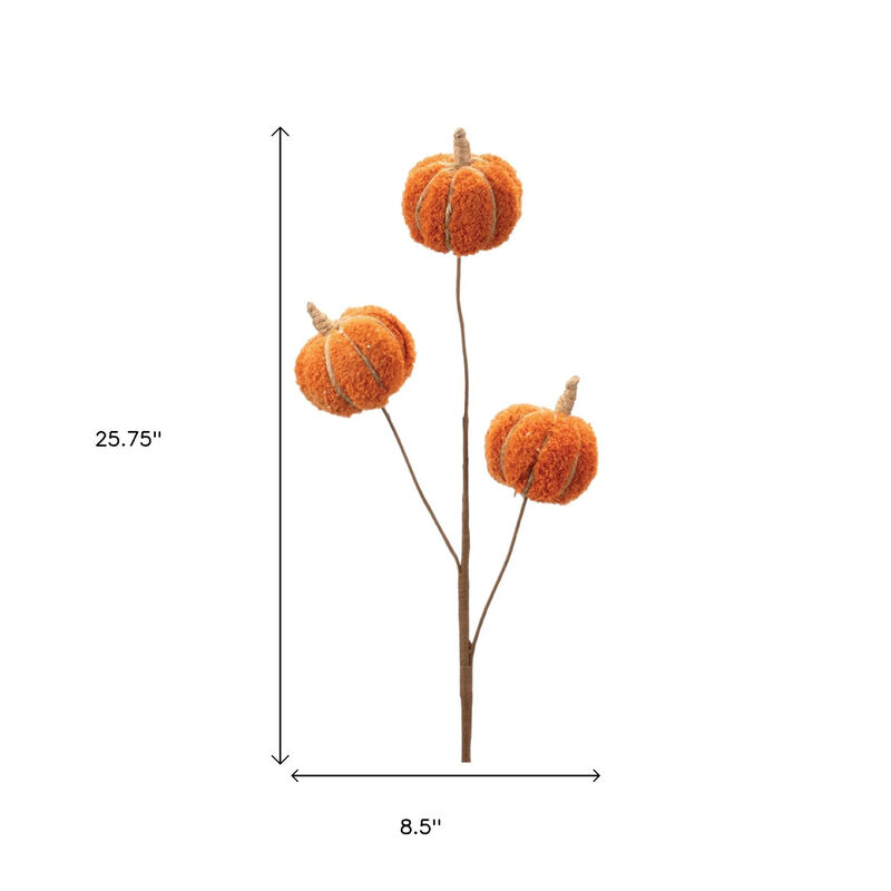 HomeRoots Set of Six Orange and Green Fall Mini Pumpkins Wreath Sprays image number 5