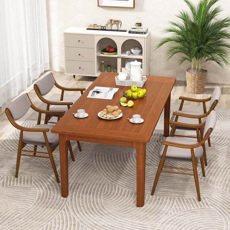 Wooden Dining Chair Set of 2 with Padded Seat and Back