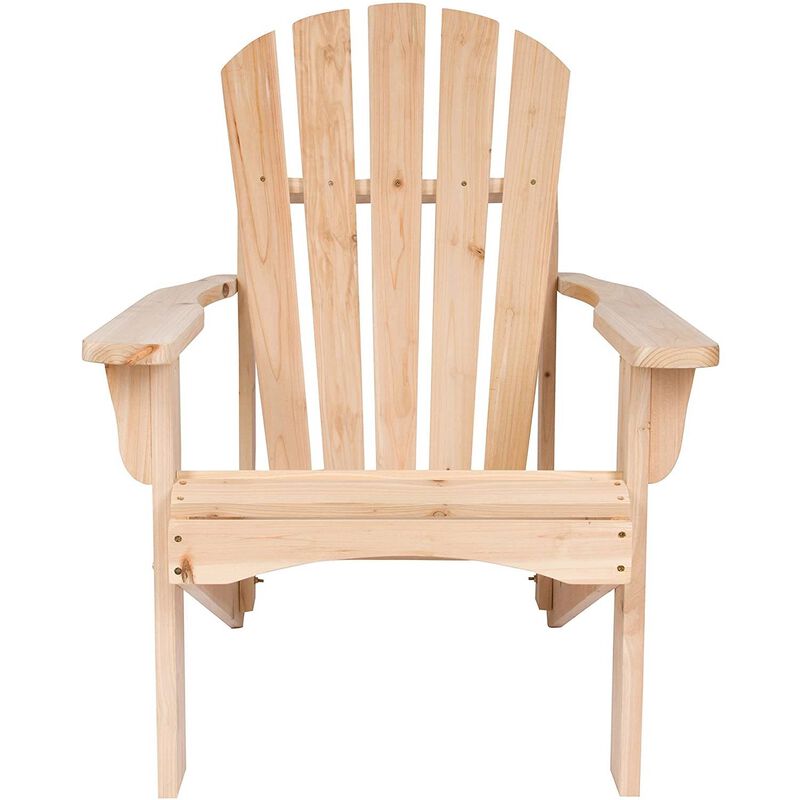 Hivvago Ergonomic Natural Cedar Wood Adirondack Chair