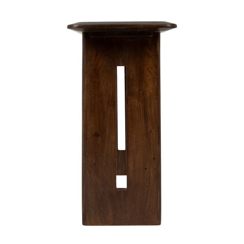 Acacia Wood Rectangular Console Table, Walnut Finish image number 5
