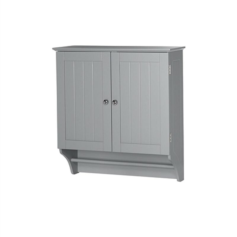 2-Door Bathroom Wall Cabinet with Towel Bar – Space-Saving Storage with Convenient Towel Access