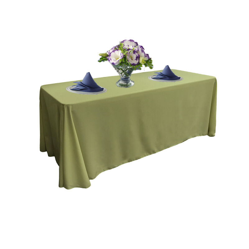 Rectangular Polyester Poplin Tablecloth for Weddings, Parties and Dining Use image number 1