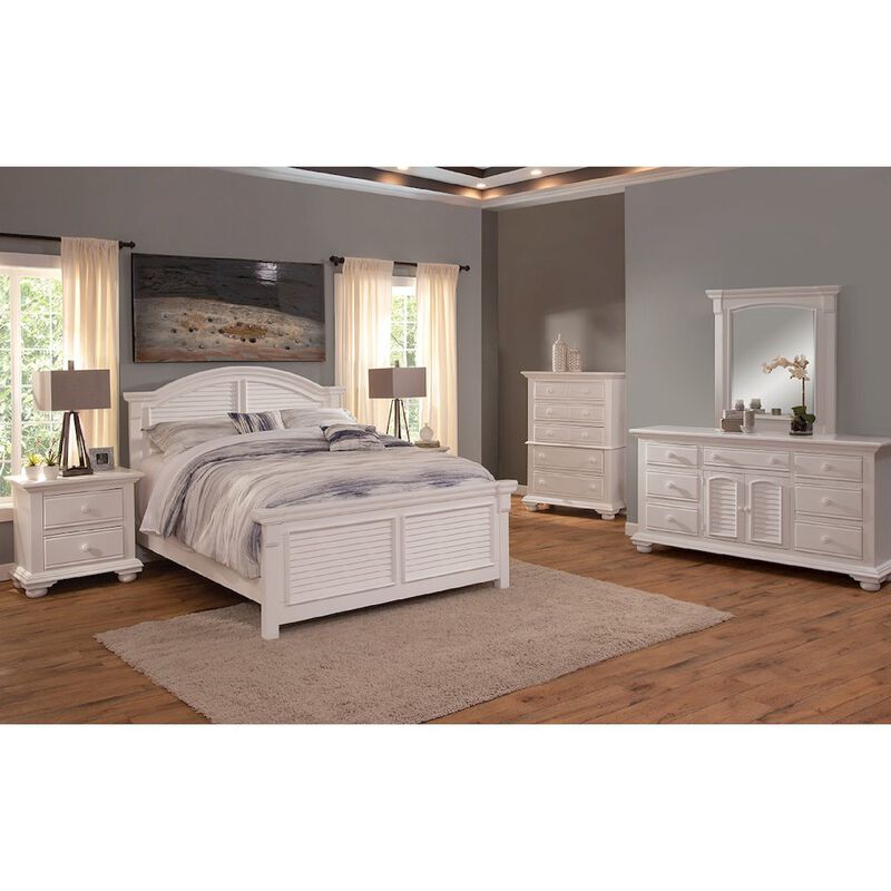 American Woodcrafters Cottage Traditions Triple Dresser - White Cottage